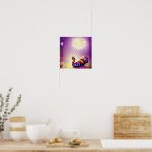 Poster Escargot et lune (Cuisine)