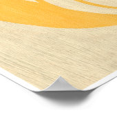 Poster Escargot jaune sur Arrière - plan crème (Coin)