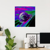Poster escargot néon (Bureau à domicile)