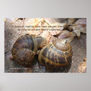 Poster Escargots en amour Imprimer - encadrés/non encadré