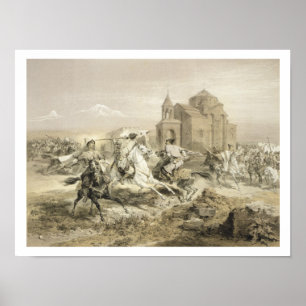 Poster Escarmouche des Persans et des Kurdes en Arménie,