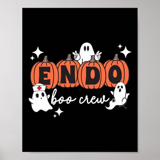 Poster Escouade d'équipe d'Halloween Endo Ghosts Citrouil (Devant)