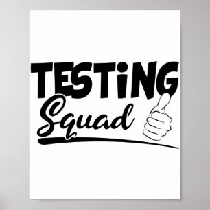 Poster Escouade Drôle Examen Jour Cadeaux Pour Les Étudia