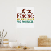Poster Escrime Comment Je Fais Passer Mon Message Funny F (Cuisine)