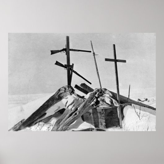 Poster Eskimo Grave en Alaska Photo (Devant)
