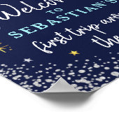 Poster Espace Anniversaire Premier Voyage Autour Du Solei (Coin)