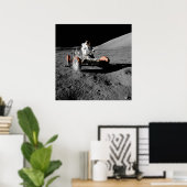 Poster espace astronaute du véhicule d'atterrissage de lu (Bureau à domicile)