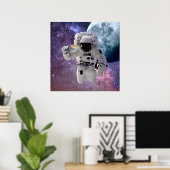 Poster Espace, astronaute, Louveur de café (Bureau à domicile)
