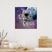 Poster Espace, astronaute, Louveur de café (Cuisine)