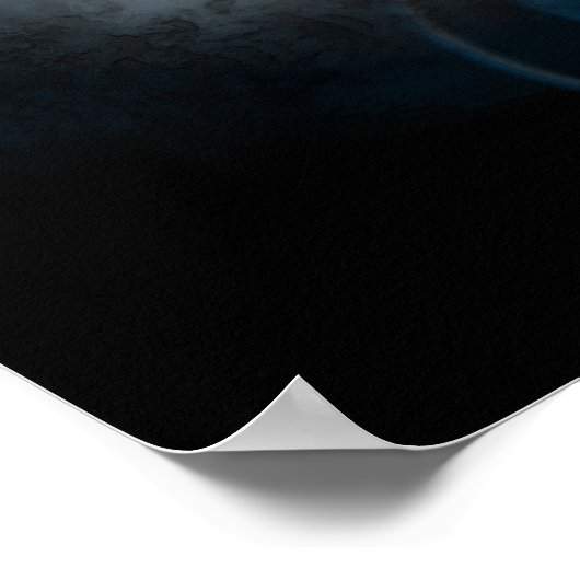 Poster Espace bleu (Coin)