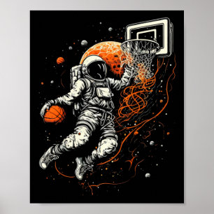 Poster Espace Cool Enfants Bysketbyll Avec Astronaut