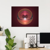 Poster Espace d'Art Optique Sphère Fractale 01 (Bureau à domicile)