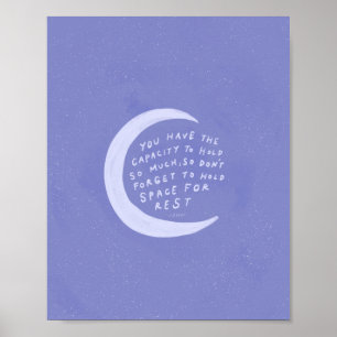 Poster Espace de repos - Décor de chambre violet