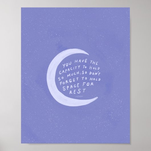 Poster Espace de repos - Décor de chambre violet (Devant)