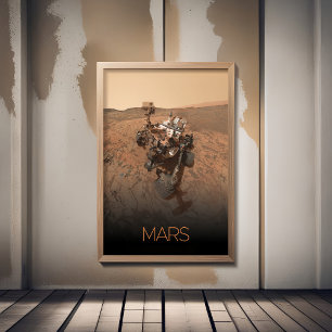 Poster Espace Extérieur, Système Solaire, Planète Mars, C