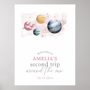 Poster Espace extra-atmosphérique Fille Anniversaire Gala