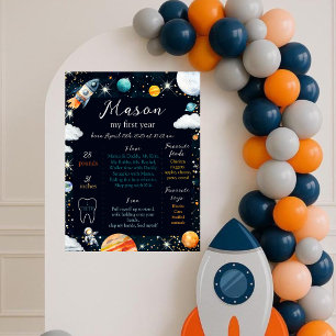 Poster Espace extra-atmosphérique Mon premier anniversair
