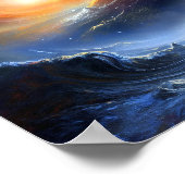 Poster Espace extra-atmosphérique Sci Wi Art paysage (Coin)