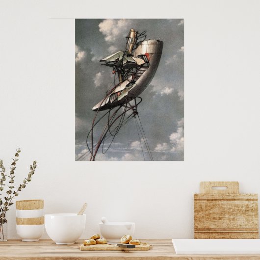 Poster Espace fluide Lebbeus Woods (Cuisine)