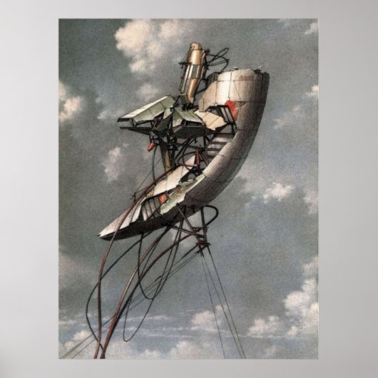 Poster Espace fluide Lebbeus Woods (Devant)