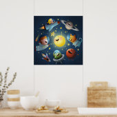 Poster Espace Galaxy Enfants (Cuisine)