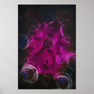 Poster Espace II - Abstrait peint à la main lauréat d'un