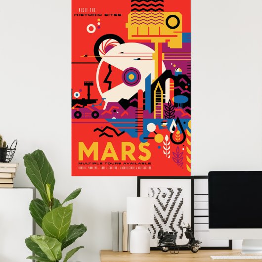 Poster Espace Mars (Bureau à domicile)