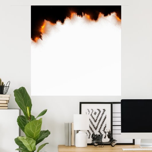 Poster Espace Modèle Arrière - plan de papier brûlé (Bureau à domicile)