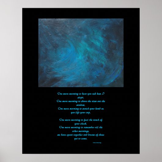 Poster "Espace" Peinture Abstraite et Poésie de l'amour (Devant)