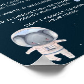 Poster Espace : Planètes et astronautes Capsule de temps (Coin)