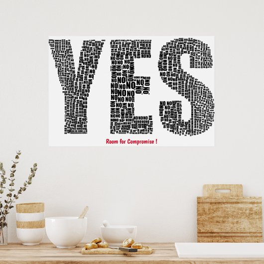 Poster Espace pour l'affiche de confort (Cuisine)