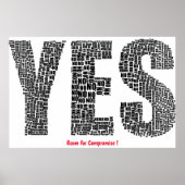 Poster Espace pour l'affiche de confort (Devant)