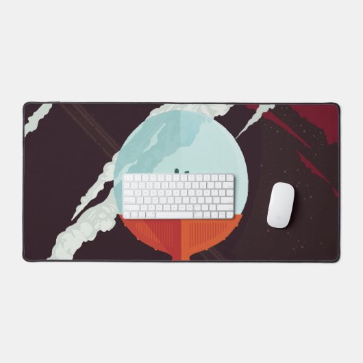 Poster Espace Rétro Mission Cassini À Saturne (Clavier et souris)