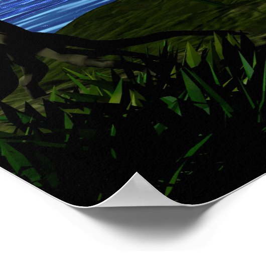 Poster Espace Saturne numérique (Coin)