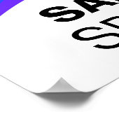 Poster Espace sécurisé (Coin)