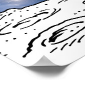 Poster ESPACE | Snoopy avec astronaute du drapeau (Coin)