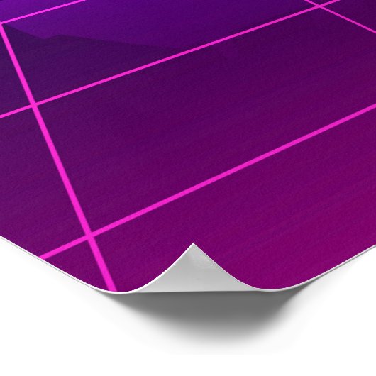 Poster Espace Synthwave : Rétrowave (Coin)