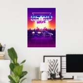 Poster Espace Synthwave : Rétrowave (Bureau à domicile)