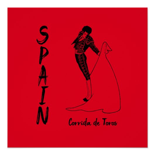 Poster ESPAGNE Corrida de Toros (Bull Fighting) (Devant)