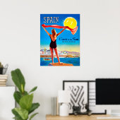 Poster Espagne, Côte du soleil Malaga (Bureau à domicile)
