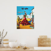 Poster Espagne, danse traditionnelle et musique, compagni (Cuisine)