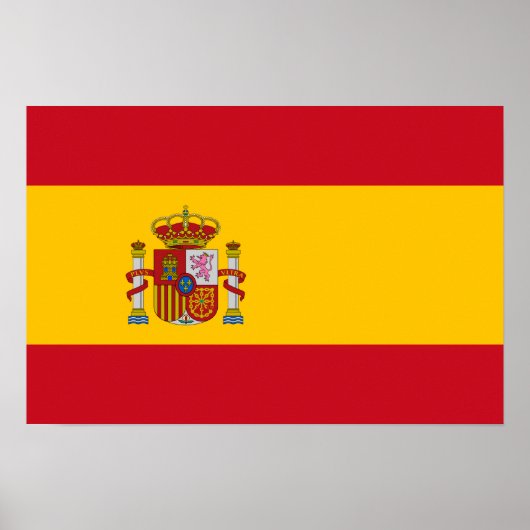Poster Espagne - Drapeau espagnol (Devant)