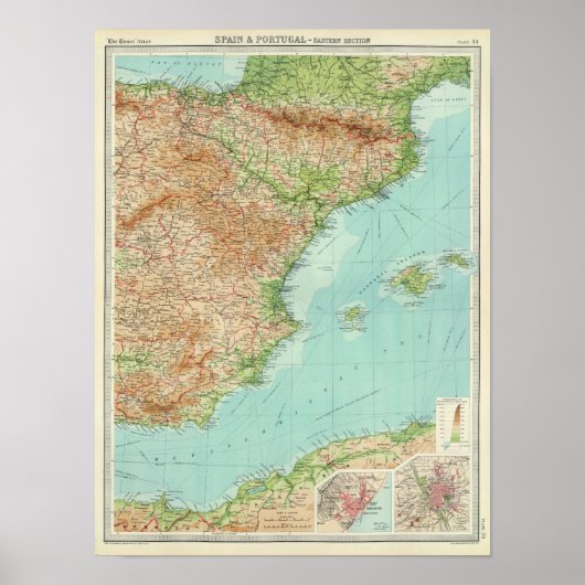 Poster Espagne et Portugal, section est (Devant)