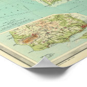 Poster Espagne et Portugal section ouest (Coin)
