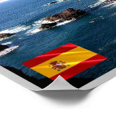 Poster Espagne - Îles Canaries - La Palma - (Coin)
