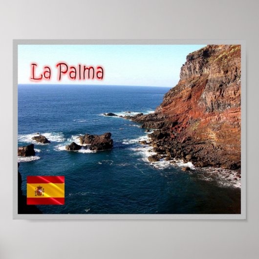 Poster Espagne - Îles Canaries - La Palma - (Devant)