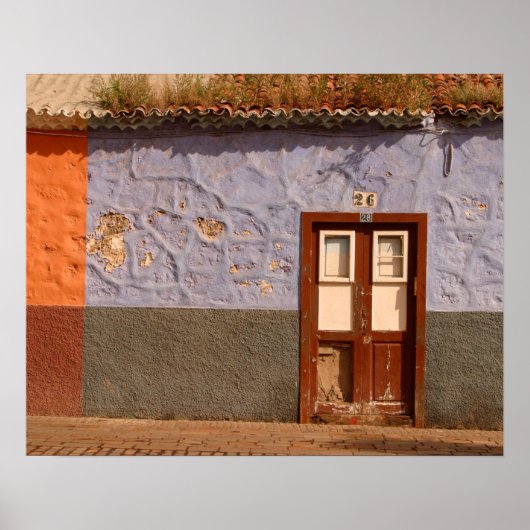 Poster Espagne, Îles Canaries, Tenerife, villa (Devant)