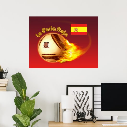 Poster Espagne La Furia Roja 2 (Bureau à domicile)