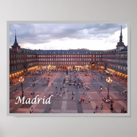 Poster Espagne - Madrid - Carré du maire - (Devant)