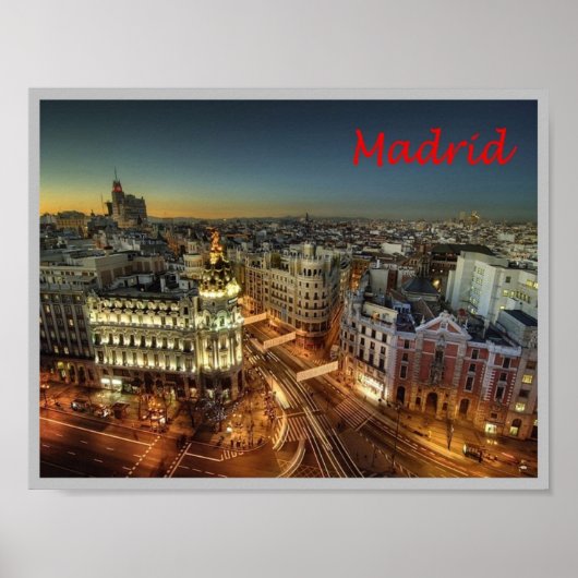 Poster Espagne - Madrid - Ville (Devant)